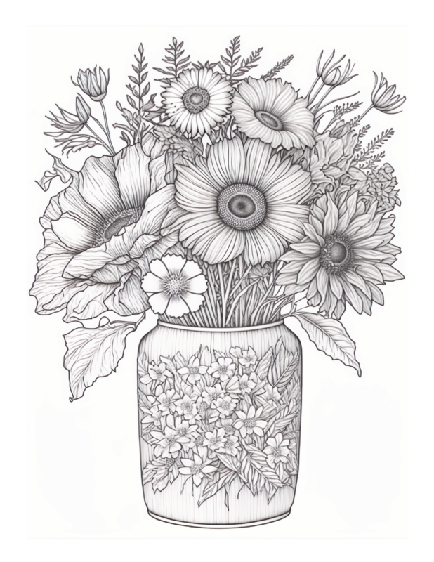 Free Wild Flowers Garden Coloring Page Immerse Yourself In Nature S