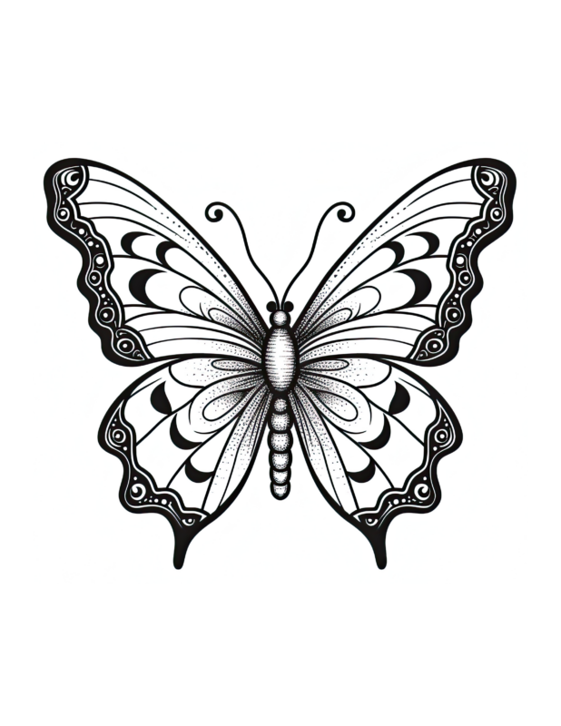 Free Butterfly Coloring Page 19 | Free Coloring Adventure