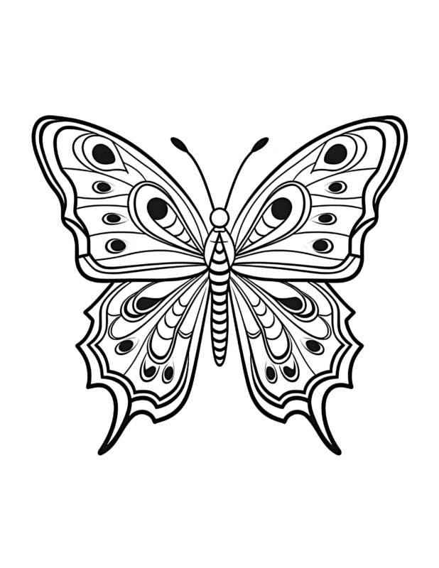 Butterfly Bliss - Free Butterfly Coloring Page | Free Coloring Adventure