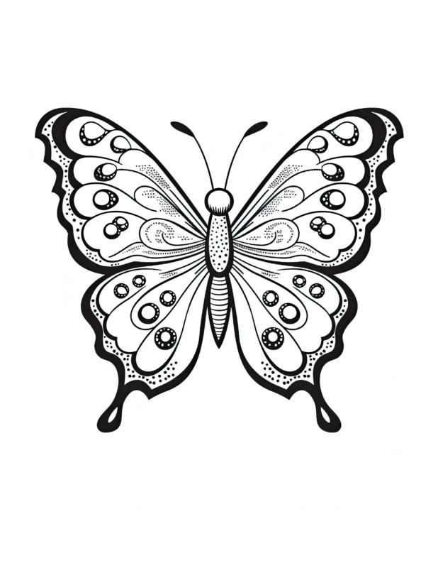 Free Printable Sweetness Creations - Butterfly Coloring Page For Kids ...