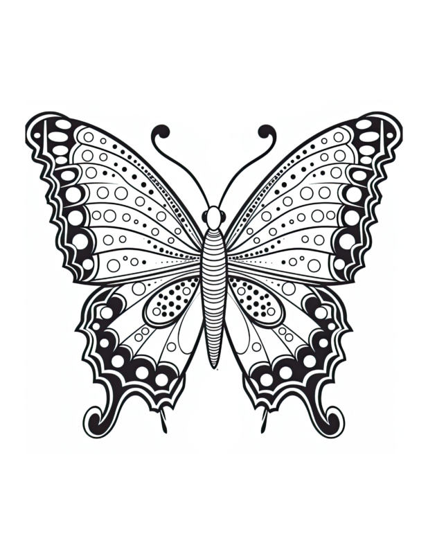 Free Printable Radiant Wings - Butterfly Coloring Page For Kids And Adults