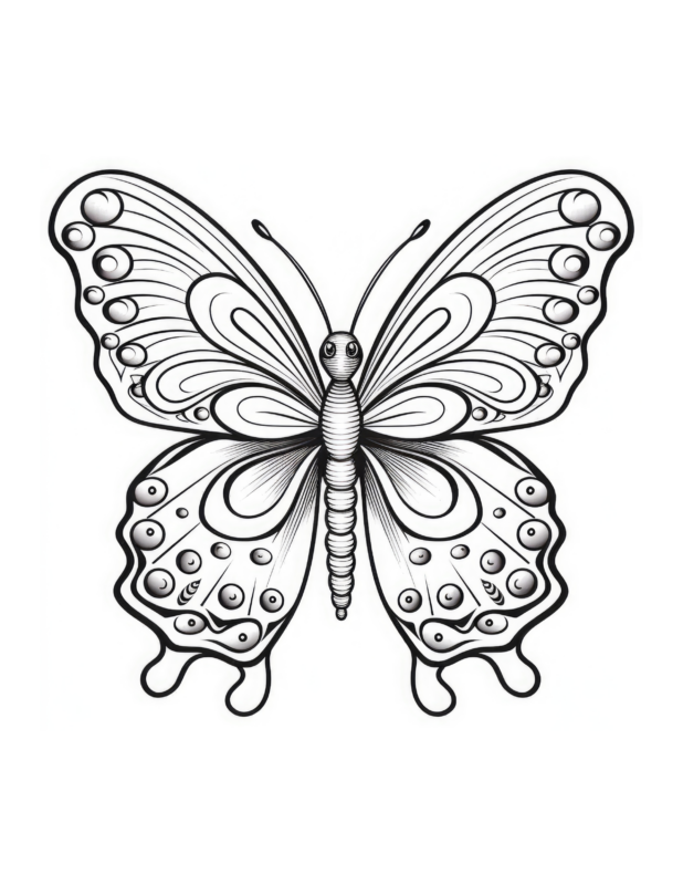 Free Printable Whimsical Wings - Butterfly Coloring Page For Kids And ...
