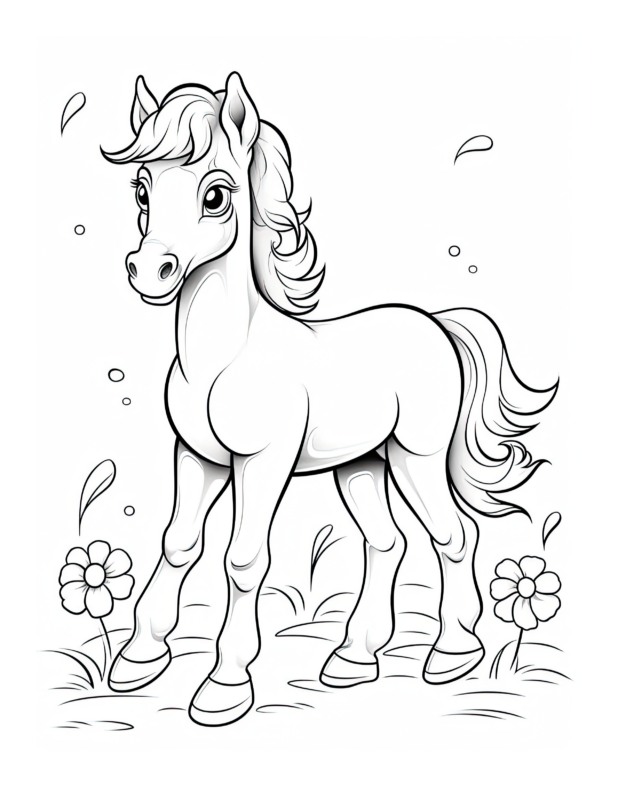 Free Horse Coloring Page For Kids: Gallop Into A World Of Fun And ...