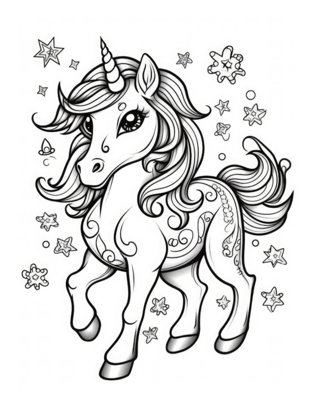 Free Printable Sparkling Majesty: - Unicorn Coloring Page For Kids And ...