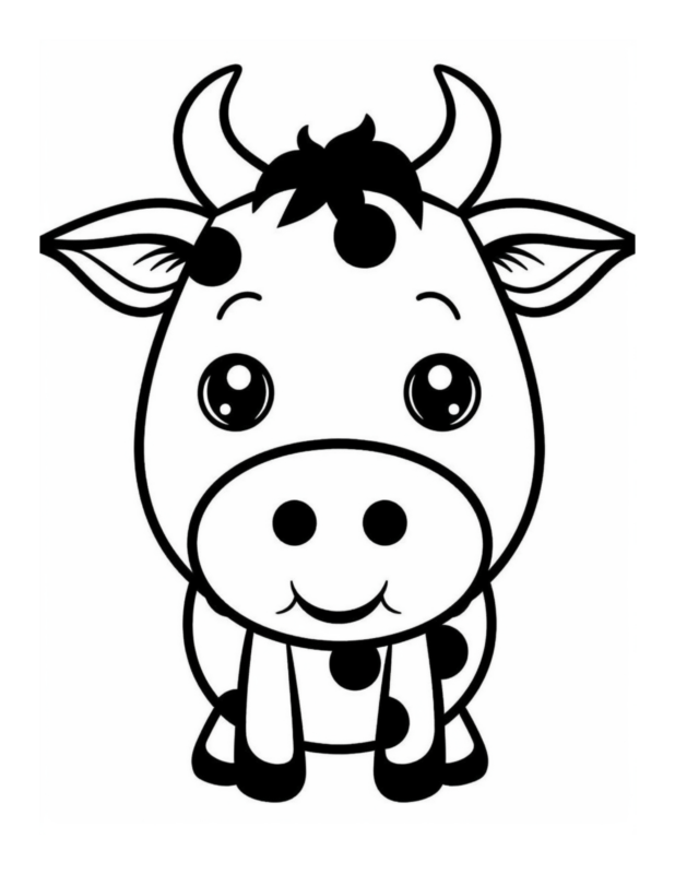 Playful Pastures - Free Cow Coloring Page For Kids | Free Coloring ...