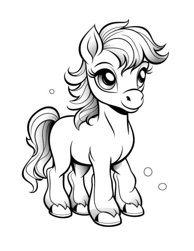 Free Printable Majestic Majesty - Horse Coloring Page For Kids And Adults