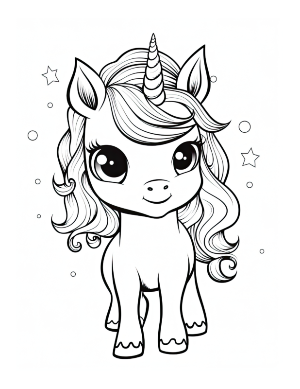 Free Printable Stardust Essence - Unicorn Coloring Page For Kids And Adults