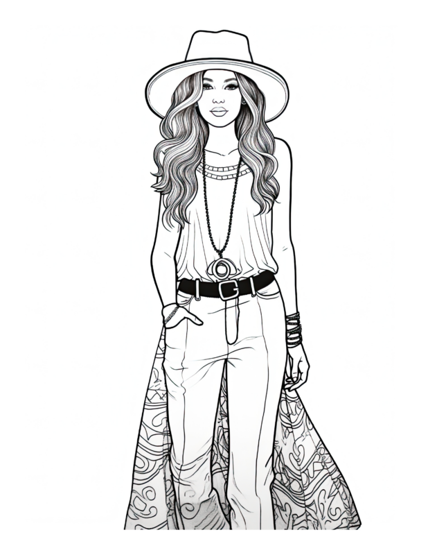 Free Printable Free Adult Fashion Coloring Page 31 For Kids And Adults