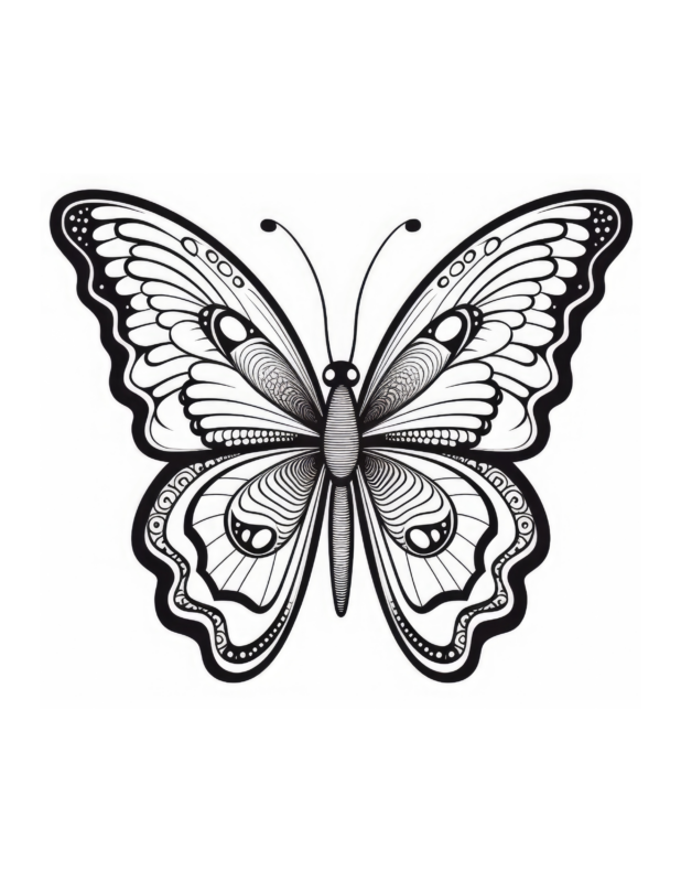 Free Printable Groovy Life - Butterfly Coloring Page For Kids And Adults