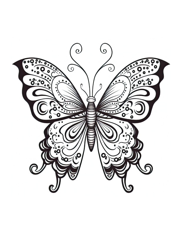 Free Simple Butterfly Coloring Page: Unleash Your Imagination | Free ...