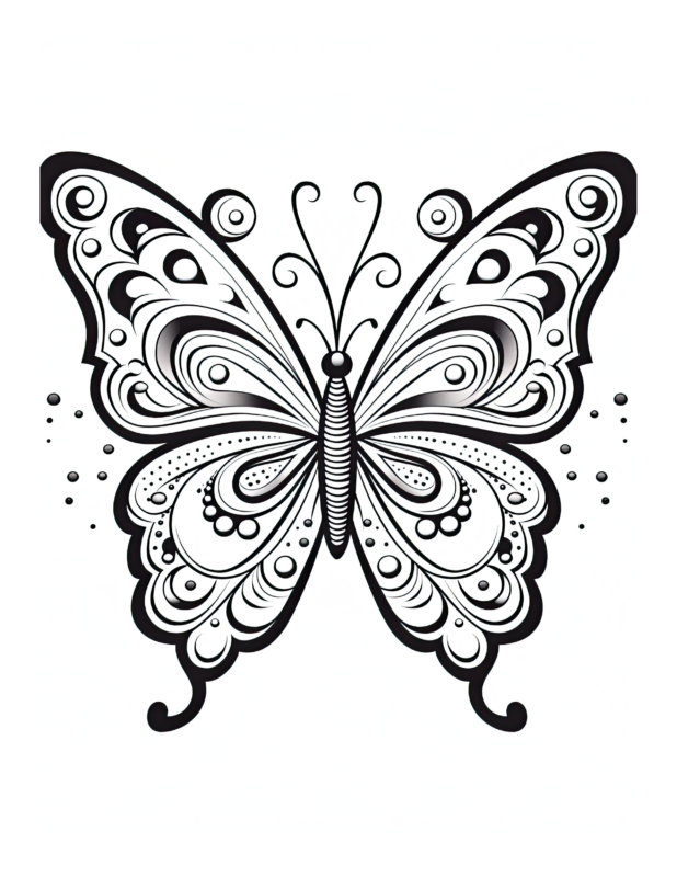 Free Butterfly Coloring Page 77 | Free Coloring Adventure