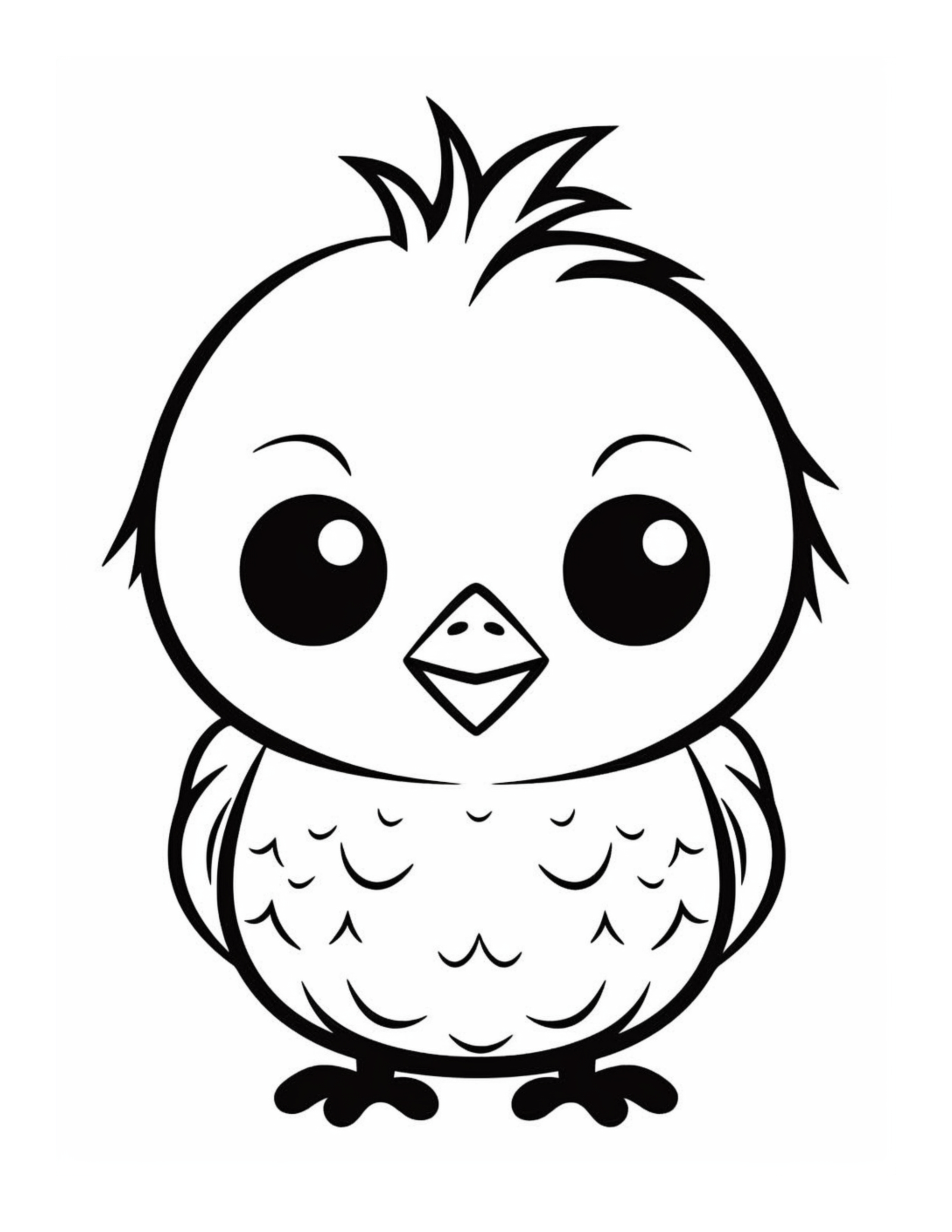 Free Printable Cheerful Chicks - Chick Coloring Page For Kids And Adults