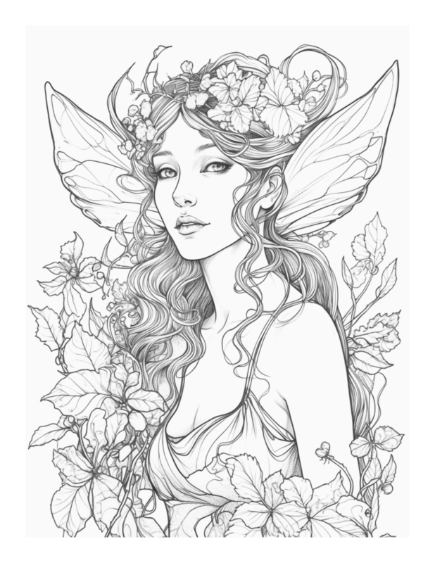 Free Printable Woodland Wonder - Enchanted Fairies Coloring Page For 