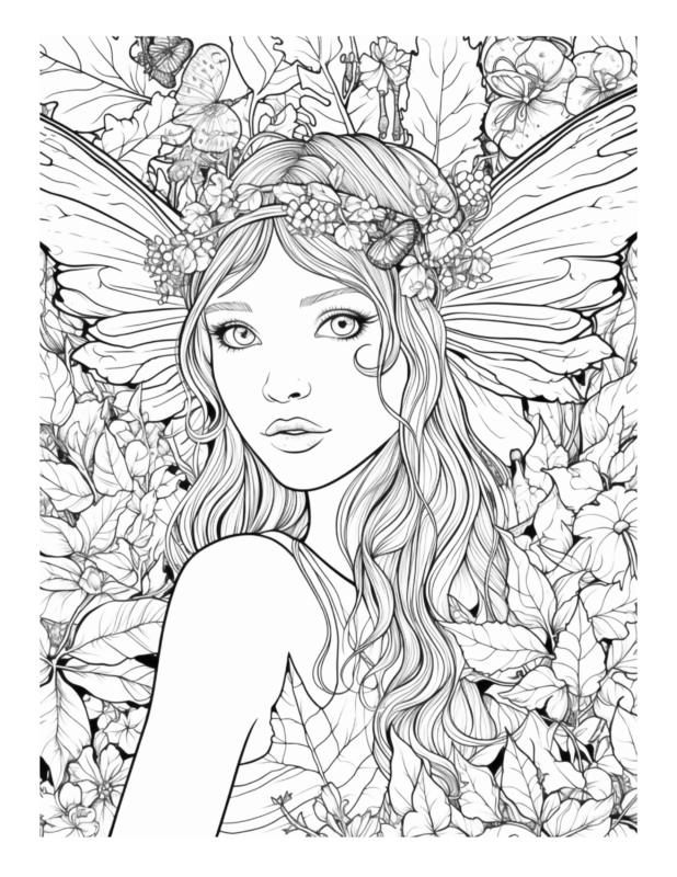 Free Printable Secret Garden - Enchanted Fairies Coloring Page For Kids ...