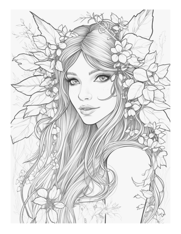 Free Printable Fairy World - Enchanted Fairies Coloring Page For Kids ...