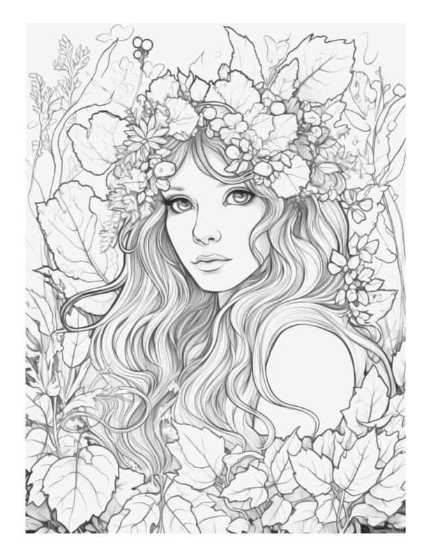 Free Enchanted Fairy Coloring Page 45 | Free Coloring Adventure