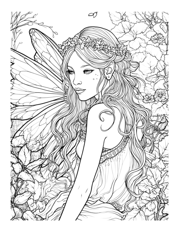 Free Printable Fairy Friends - Enchanted Fairy Coloring Page For Kids ...