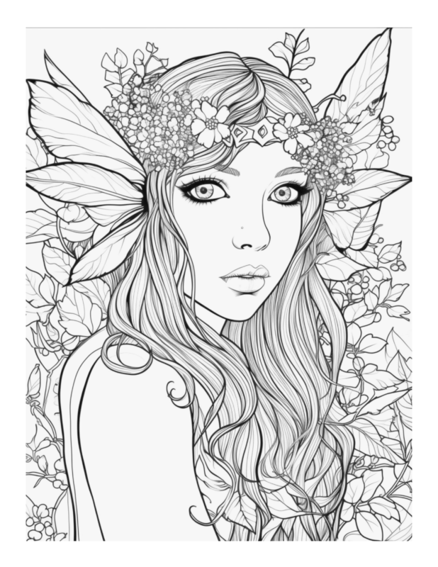 Free Printable Woodland Magic - Enchanted Fairy Coloring Page For Kids ...