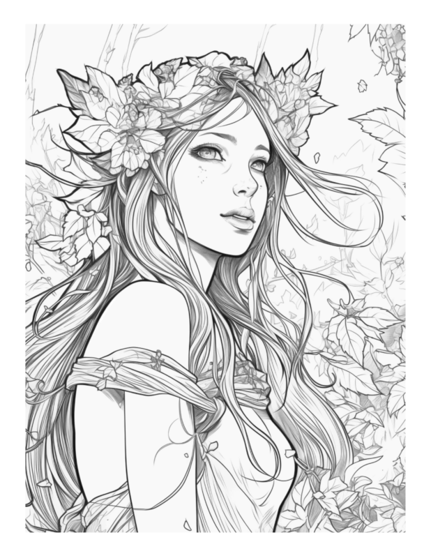 Free Printable Fairy Wonders - Enchanted Fairy Coloring Page For Kids ...