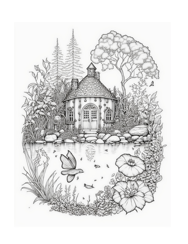 Free Fairy Houses Coloring Page 63 | Free Coloring Adventure