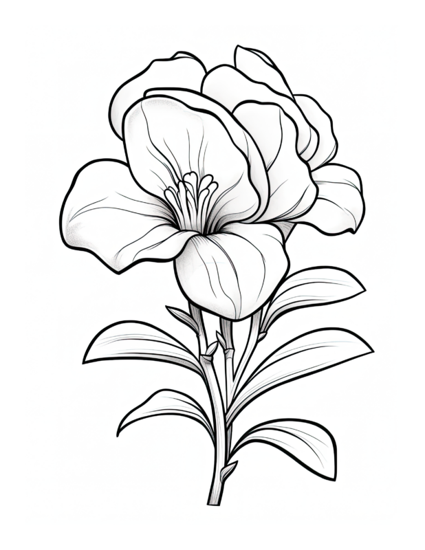 Free Flower Coloring Page 41 