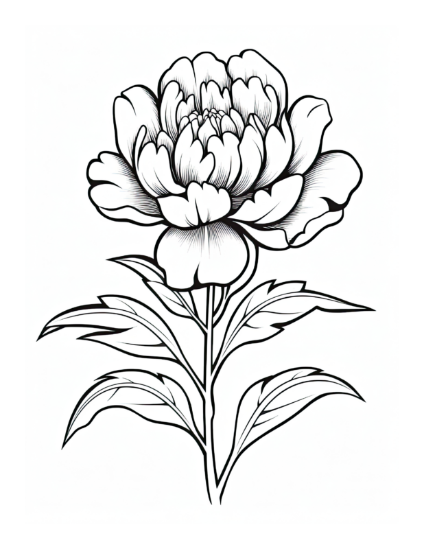 Free Flower Coloring Page 75 