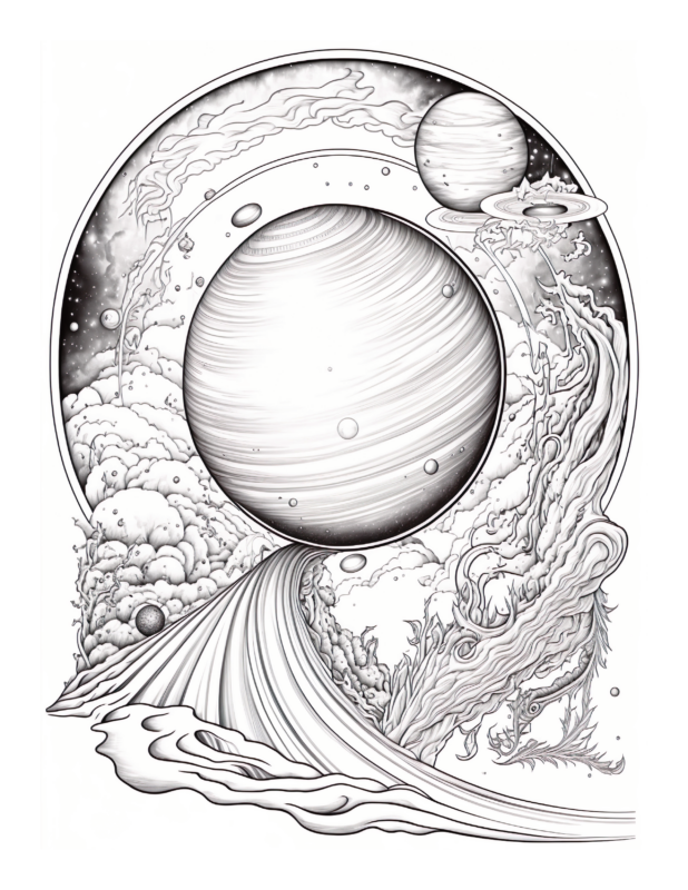 Galactic Dreams Free Galaxy Coloring Page Free Coloring Adventure