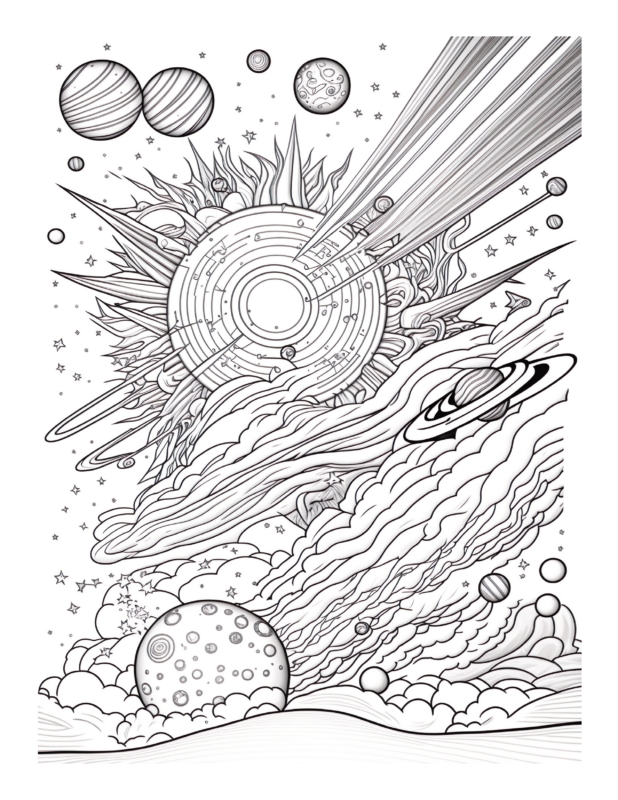 Free Galaxy Space Coloring Page 53 | Free Coloring Adventure