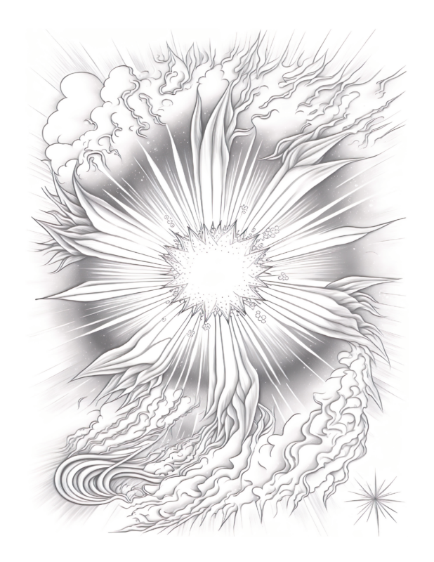 Free Printable Solar Art - Space Galaxy Coloring Page For Kids And Adults