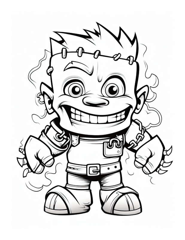 Free Printable Frankenstein's Fun - Frankenstein Coloring Page For Kids ...