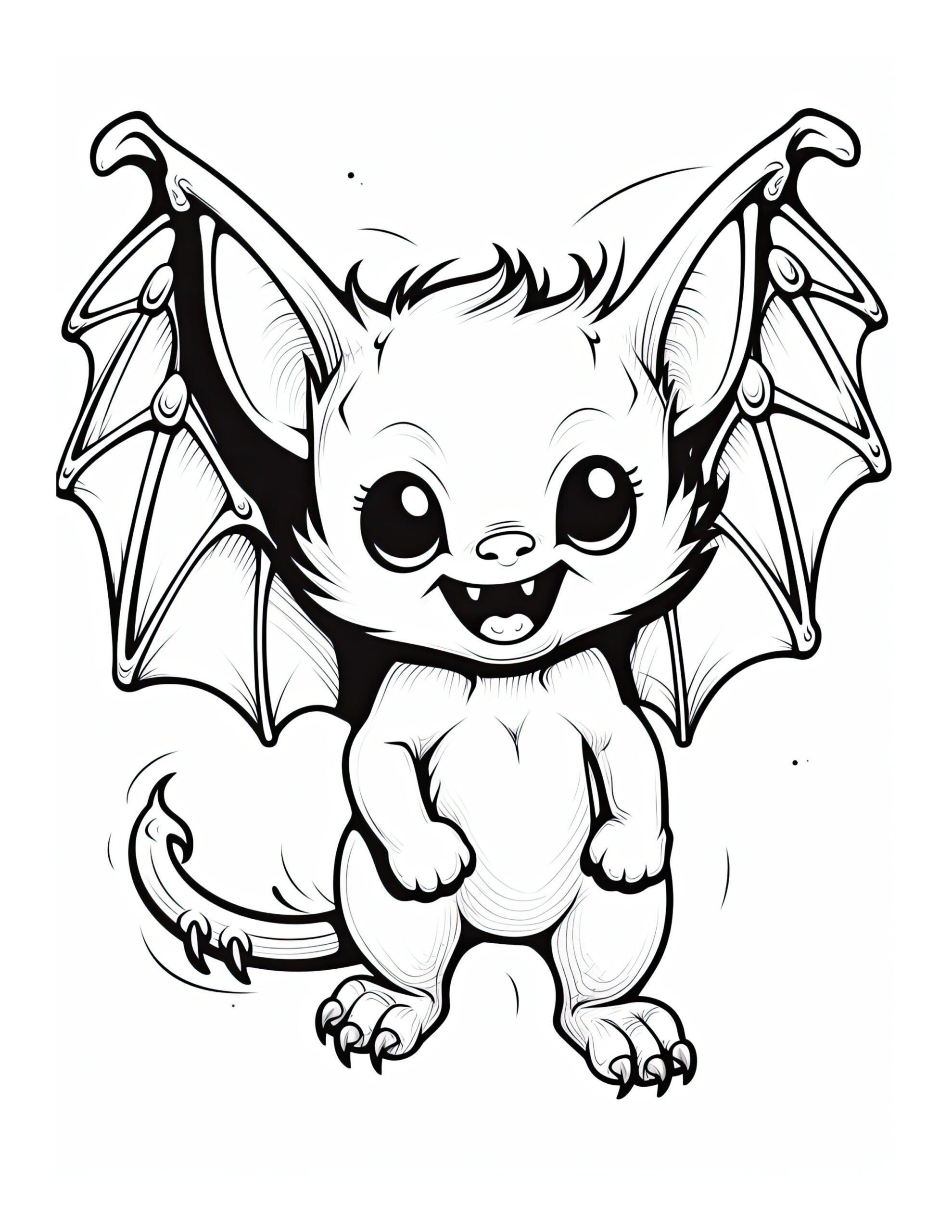 Free Printable Midnight Mystique - Bat Coloring Page For Kids And Adults