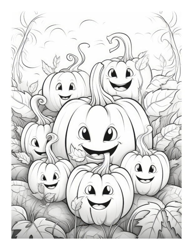 Free Printable Family Fun - Pumpkin Family Coloring Page For Kids And ...