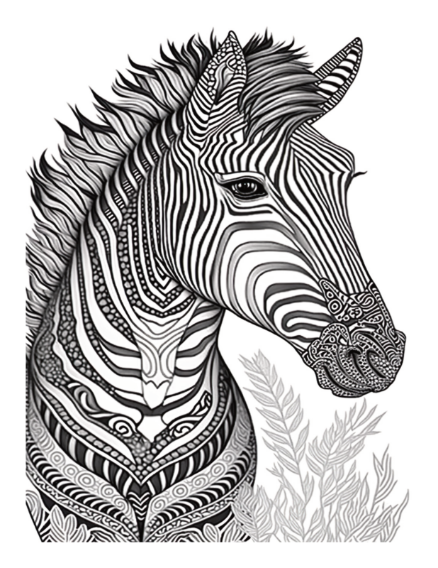 Free Printable Black And White Wonders - Zebra Coloring Page For Kids ...