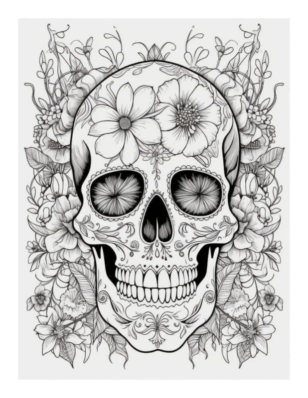 Sugar Skull Colorful Calaveras Coloring Page 21 | Free Coloring Adventure