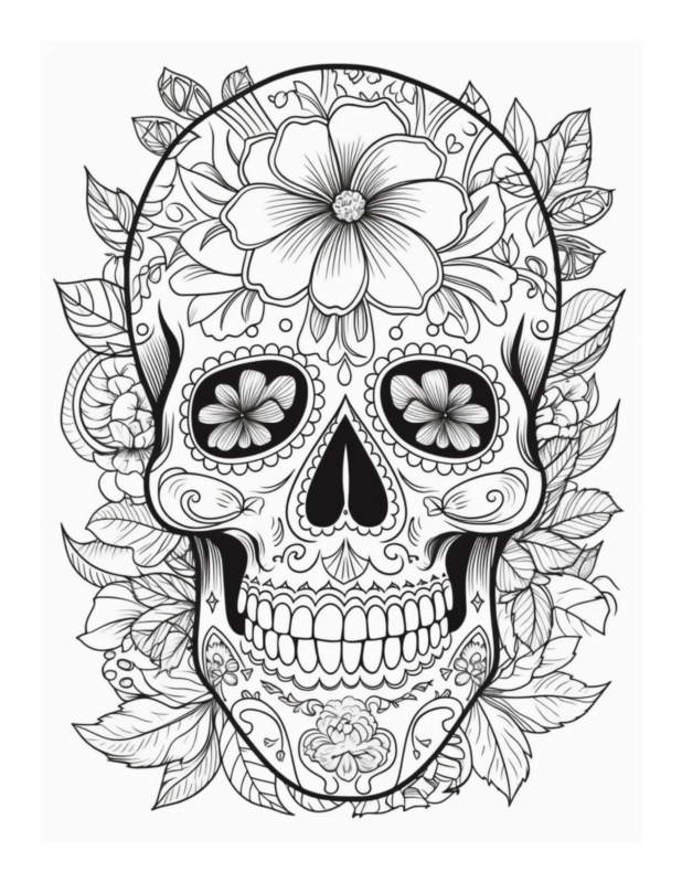 Free Sugar Skulls Coloring Page: Embrace The Beauty Of Dia De Los ...