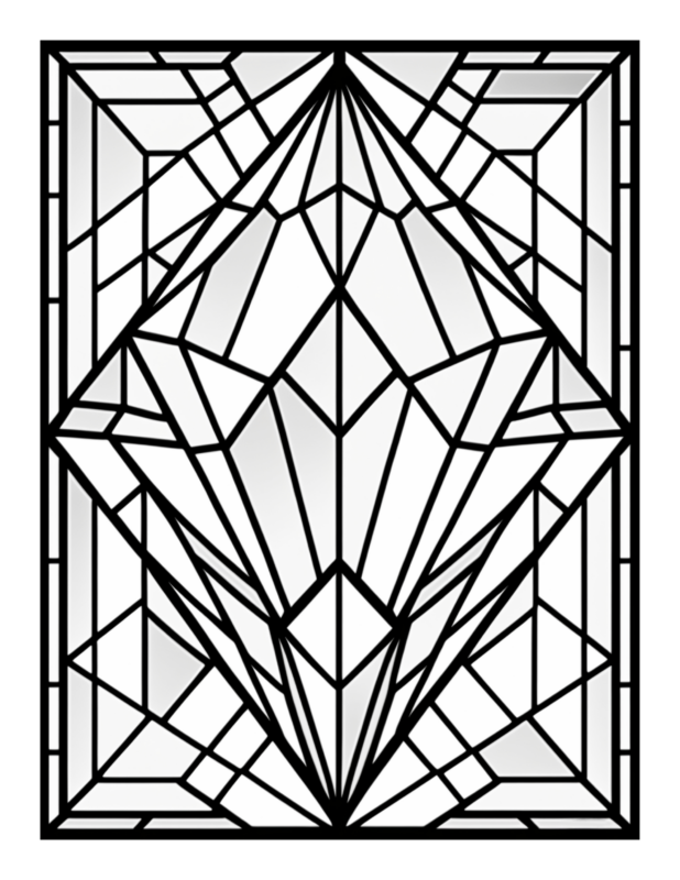 Free Geometric Shapes Stained Glass Coloring Page 47 Free Coloring Adventure