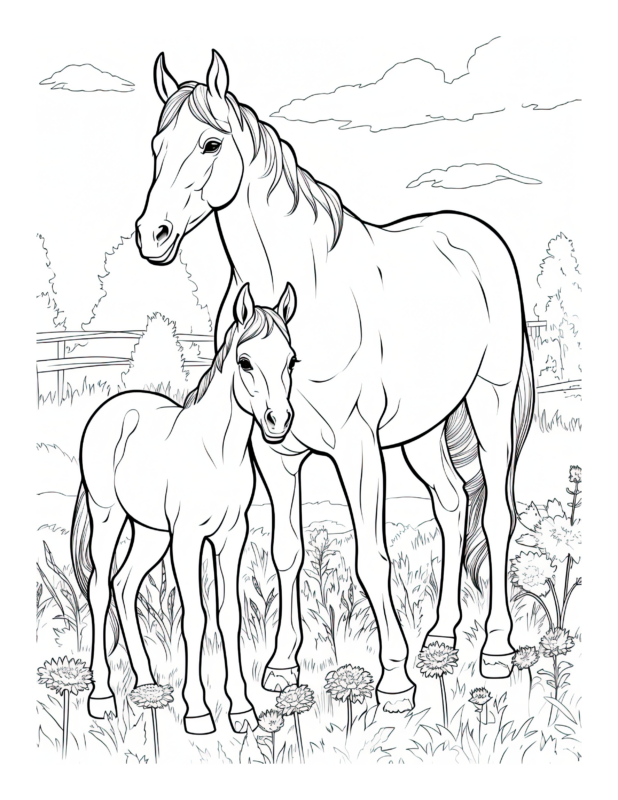 Free Printable Western Beauty - Horse Coloring Page For Kids And Adults