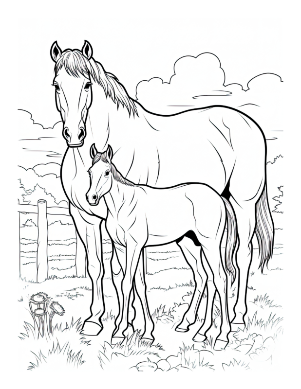 Free Horse Lovers Coloring Page 35 | Free Coloring Adventure