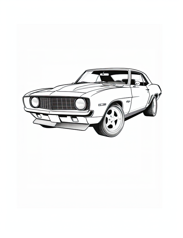 1969 Chevrolet Camaro SS Coloring Page | Free Coloring Adventure