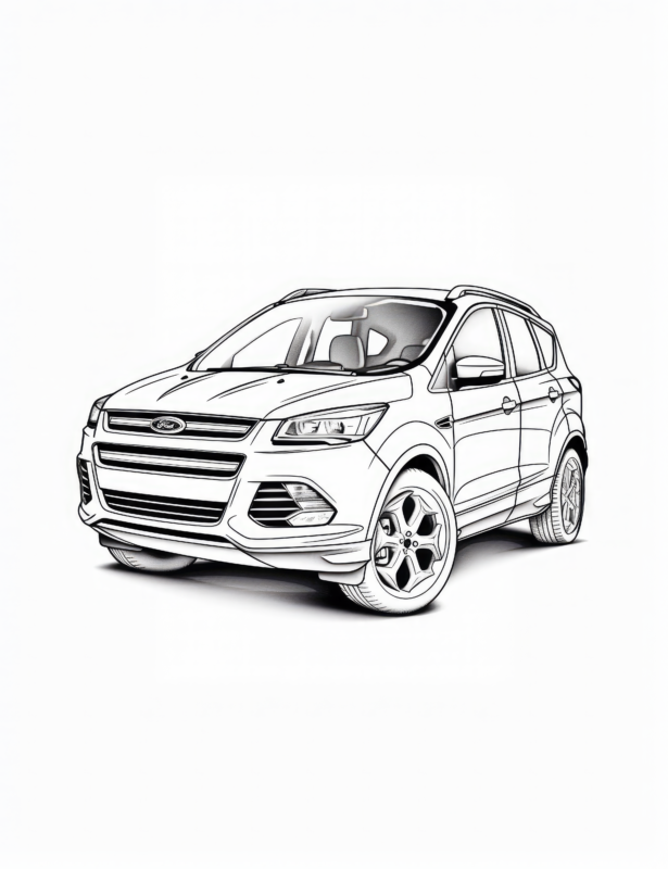 Free Printable 2014 Ford Escape Coloring Page For Adults And Kids