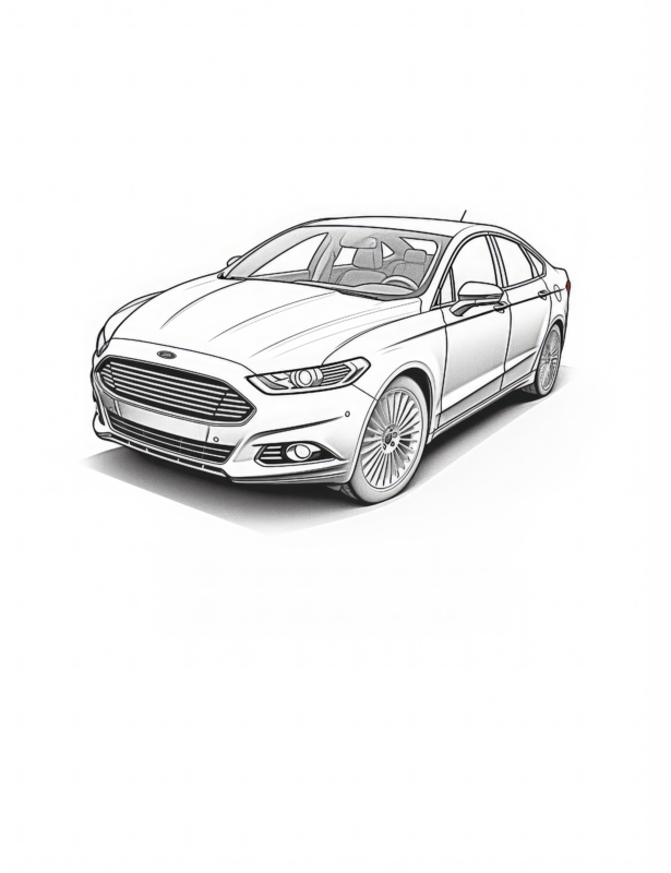 Free Printable 2015 Ford Fusion Coloring Page For Adults And Kids