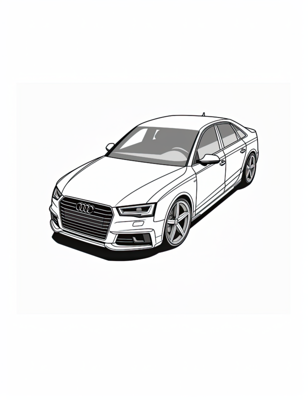 Free Printable Audi A4 Coloring Page For Kids And Adults