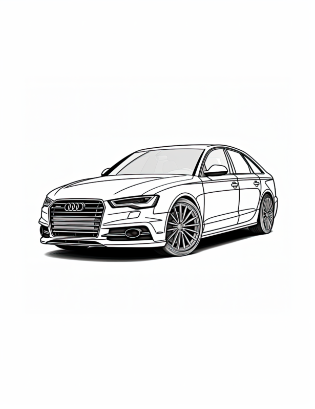 Free Printable Audi A6 Coloring Page For Kids And Adults