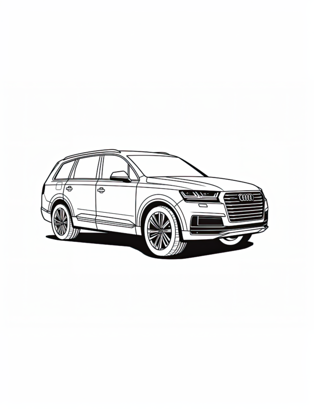 Free Printable Audi Q7 Coloring Page For Kids And Adults