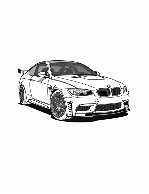 Free Printable BMW M3 Coloring Pages For Kids And Adults