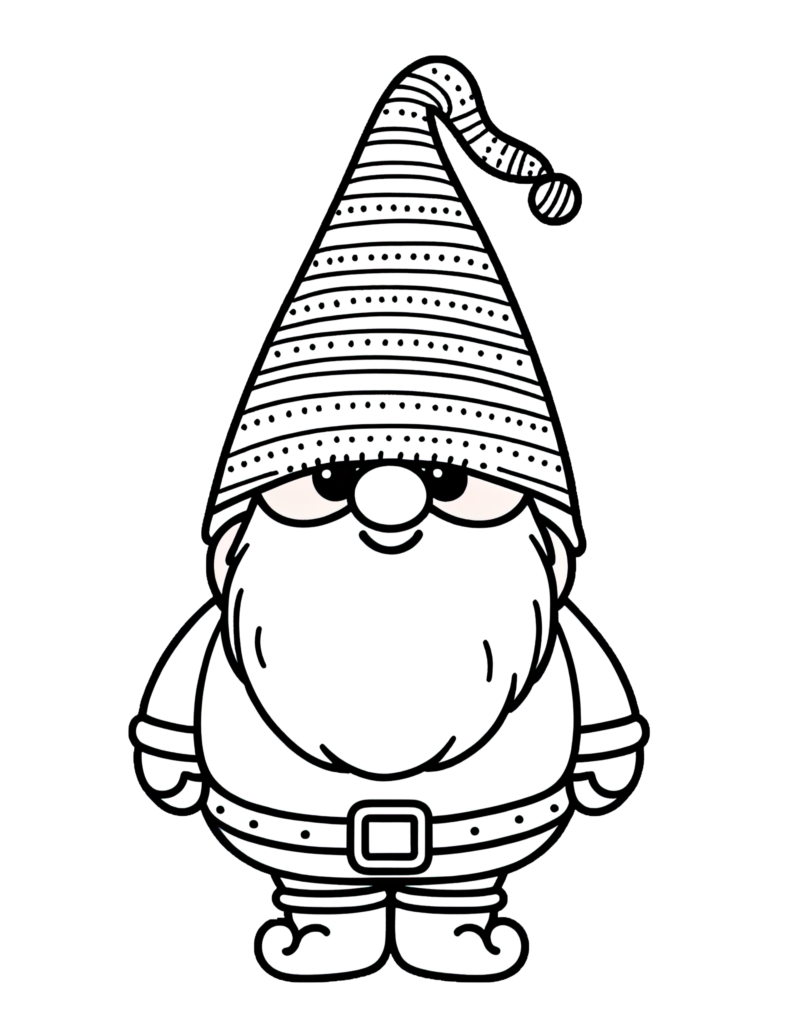 Free Printable Gnome Coloring Page For Kids And Adults