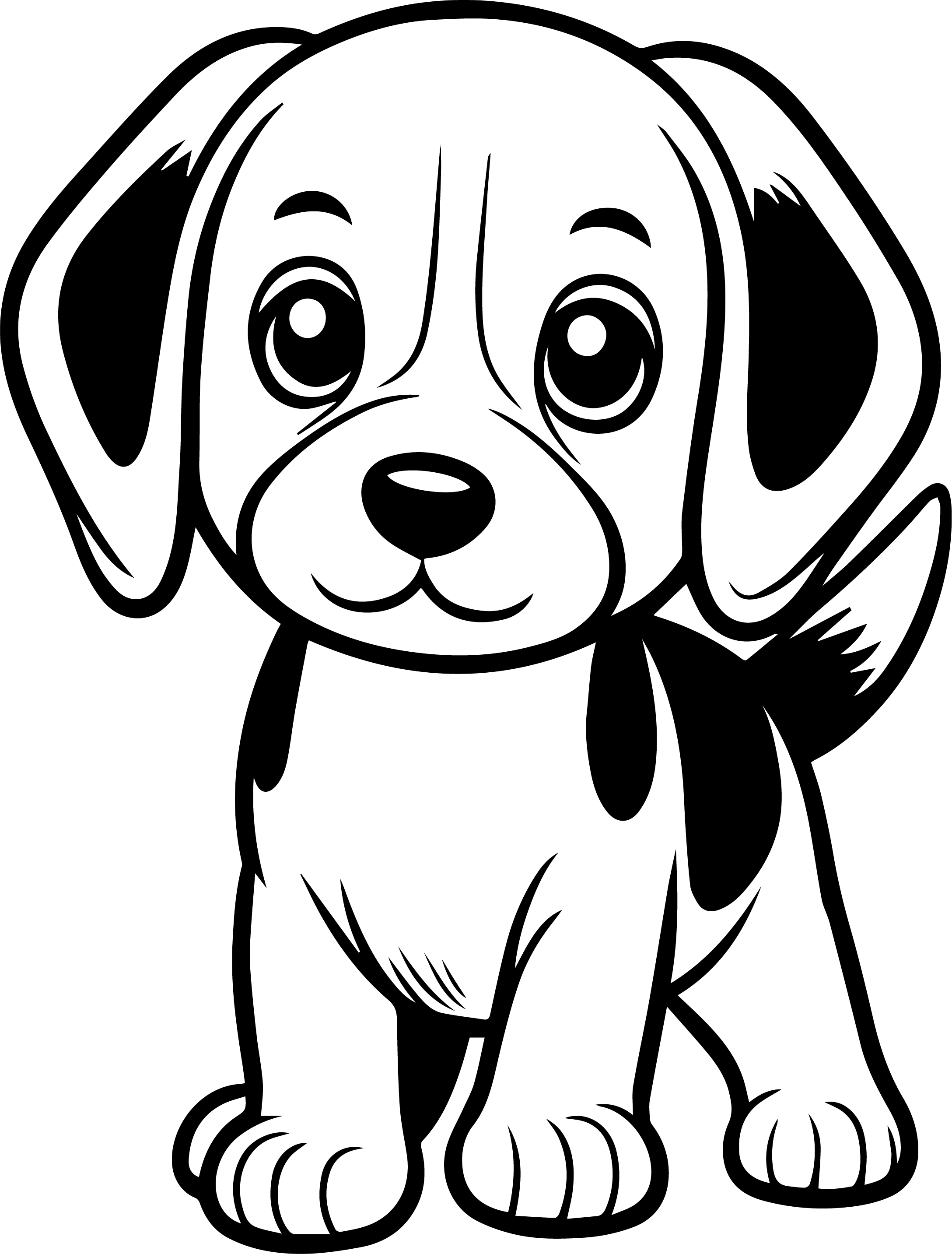 Free Printable Beagle Puppy Coloring Page For Kids And Adults