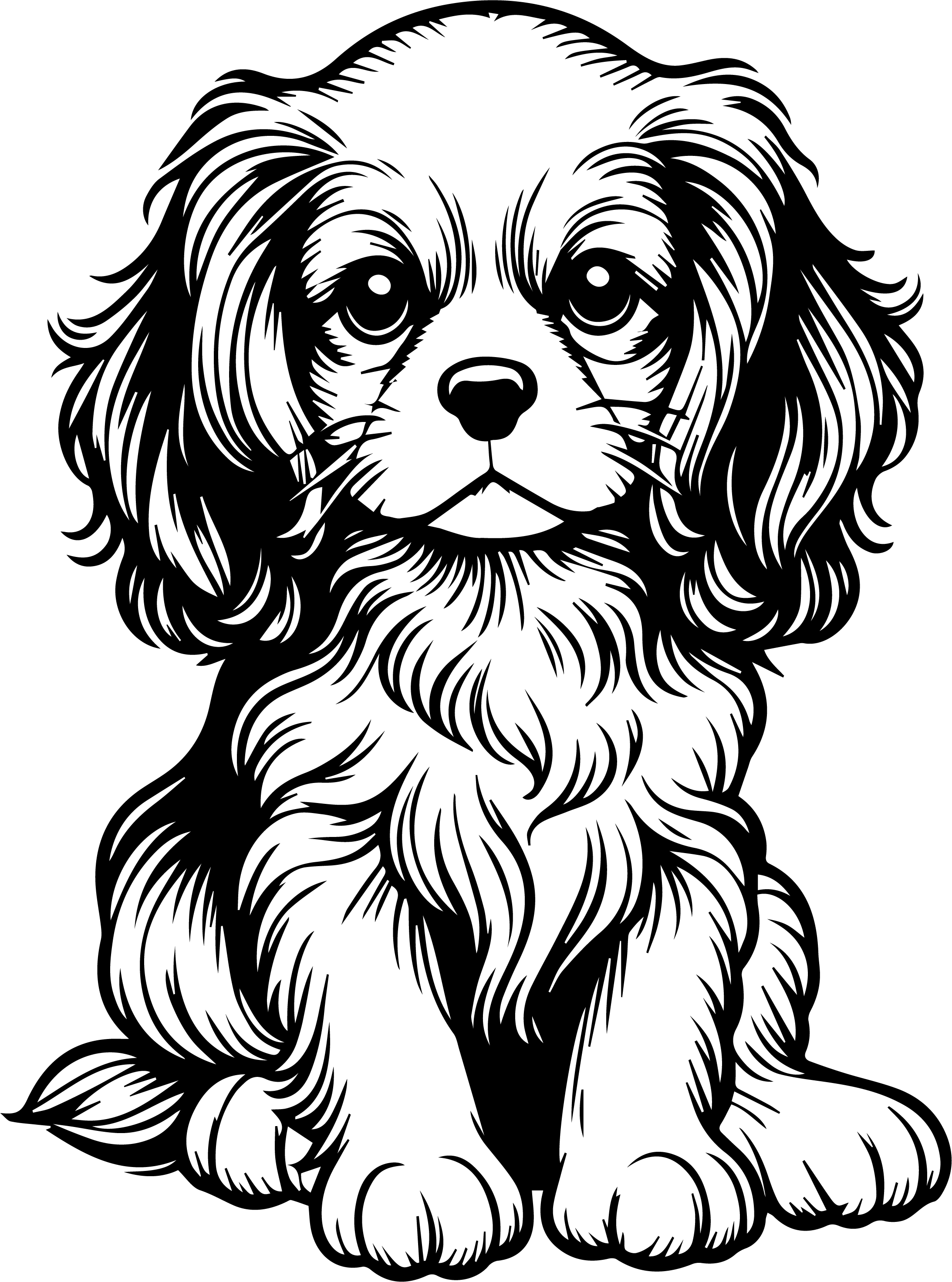 Free Printable Cavalier King Charles Spaniel Coloring Page For Kids And ...