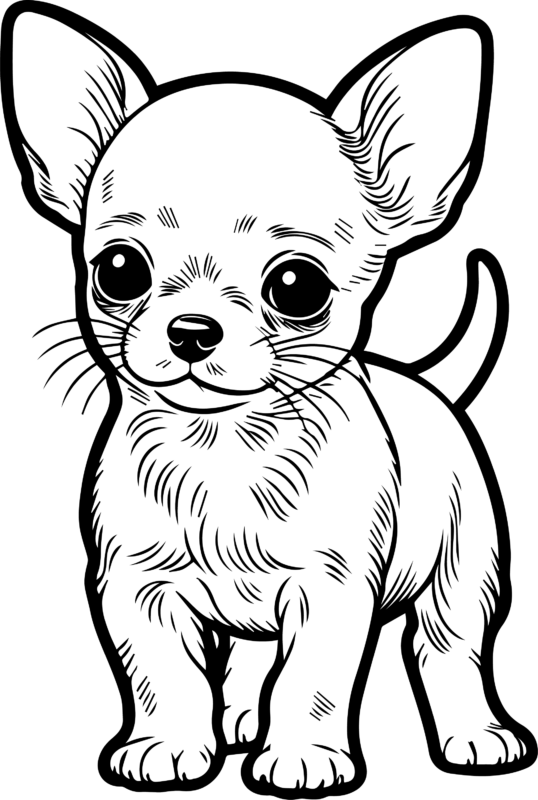 Free Printable Chihuahua Puppy Coloring Page For Kids And Adults