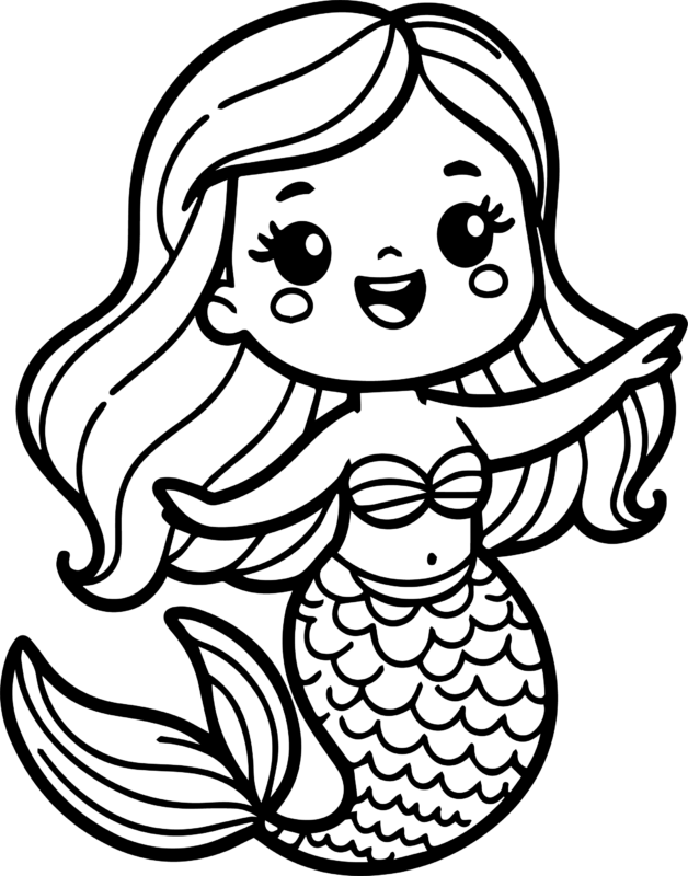 Free Printable Little Mermaid Coloring Page For Kids And Adults